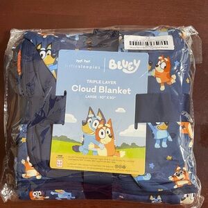 BLUEY little sleepies large cloud blanket. NWT